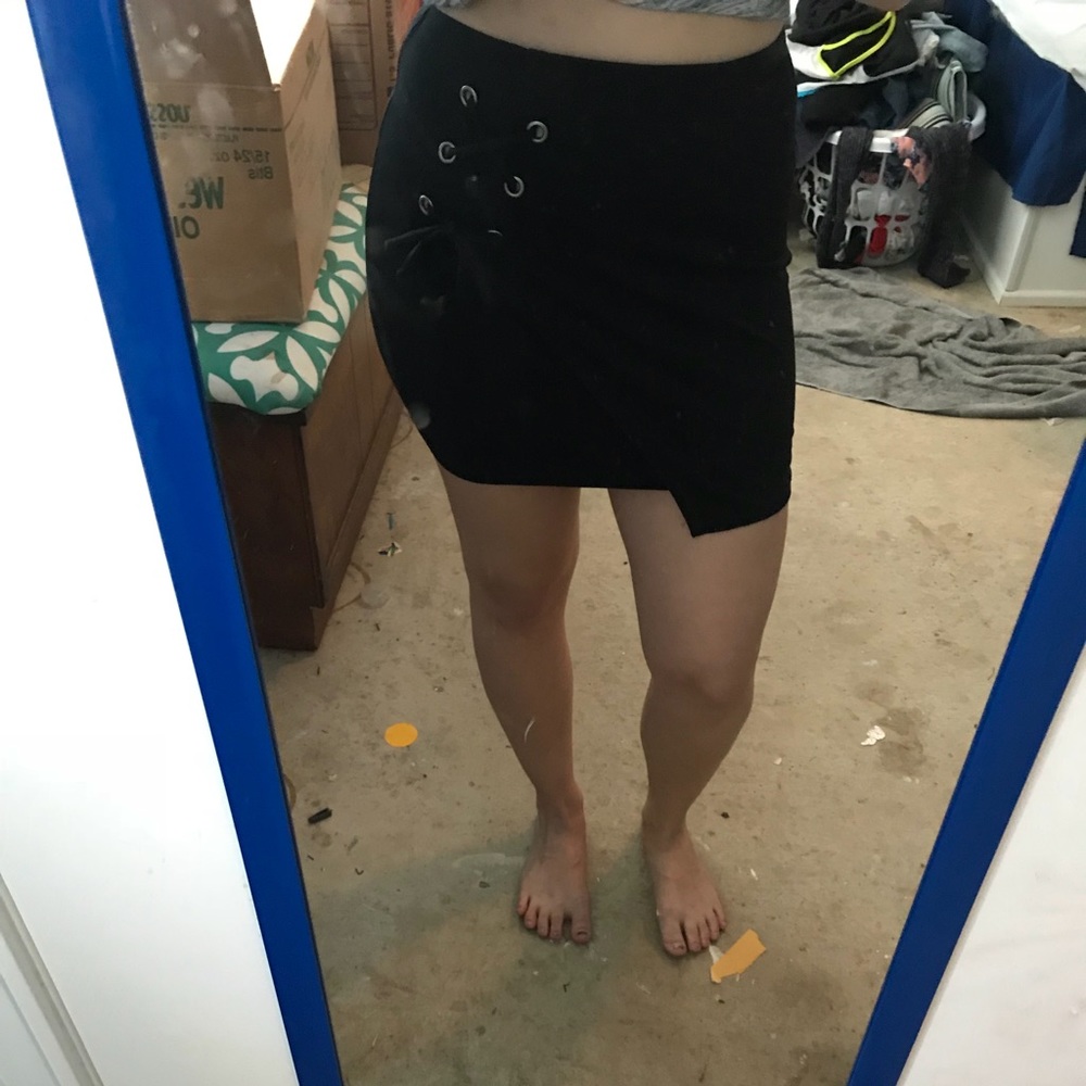 Tight black skirt!
